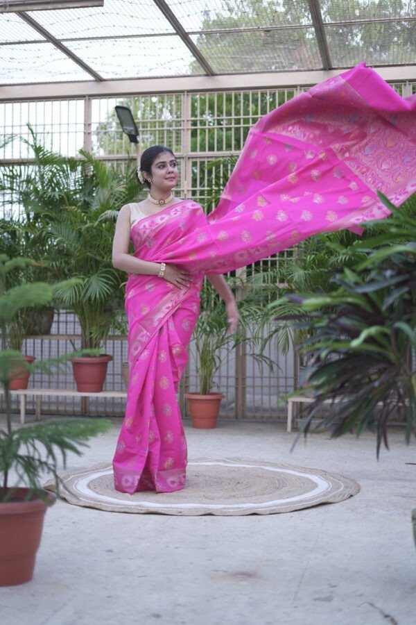 Rani Semi Silk Banarasi Saree