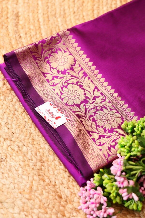 Purple Colour Soft Silk Banarasi Saree
